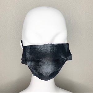 Black & Gray Mask w Nose Wire & Filter Pocket